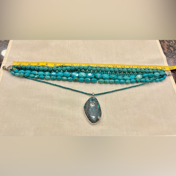 Stephen Dweck One-of-a-Kind, Personalized, Signed, Turquoise & Sterling Necklace - Picture 16 of 16